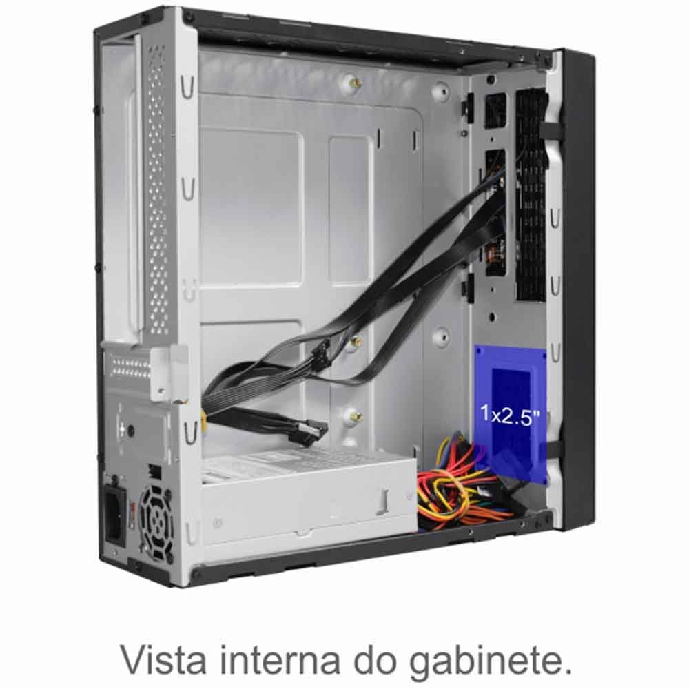 Gabinete Slim Micro Atx K Mex Gm Ck Preto C Fonte C Usb Hd Audio