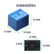 Caixa 100 Relés Para Placa 12V 10A 5 Pinos SRD-12VDC-SL-C Golden Cabo