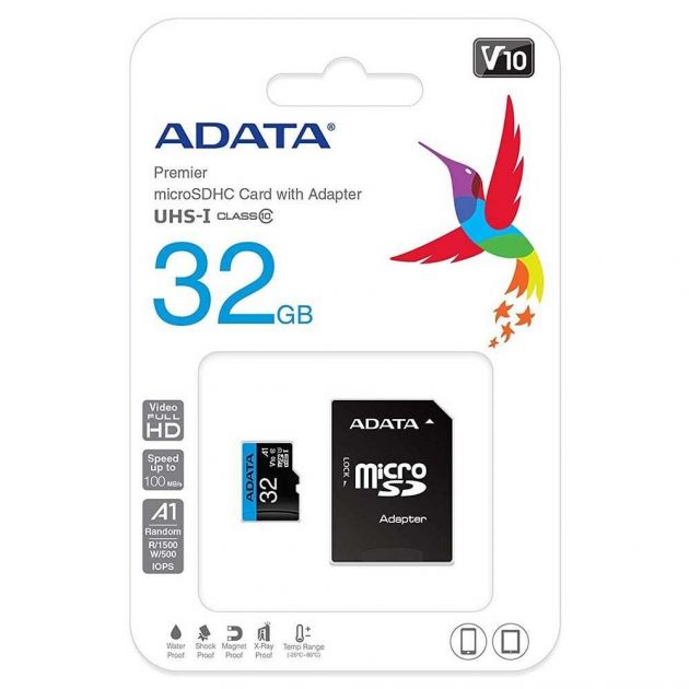 Cartao De Memoria Sd Adata Class 10Uhs-I 32Gb (Micro + Adaptador) Ausdh32Guicl10-Ra1