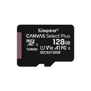 Cartao De Memoria Sd Kingston Canvas Select Plus Class 10Uhs I 128Gb Micro+Adaptador Sdcs2/128Gb