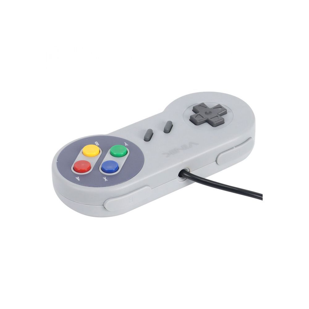 Controle Retro Snes Jp Branco Cinza Usb Vinik Na Tudo à Beça