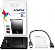 Hdd Externo 2Tb Adata Preto 2,5" Portatil Usb 3.2 - Ahv620S-2Tu31-Cbk