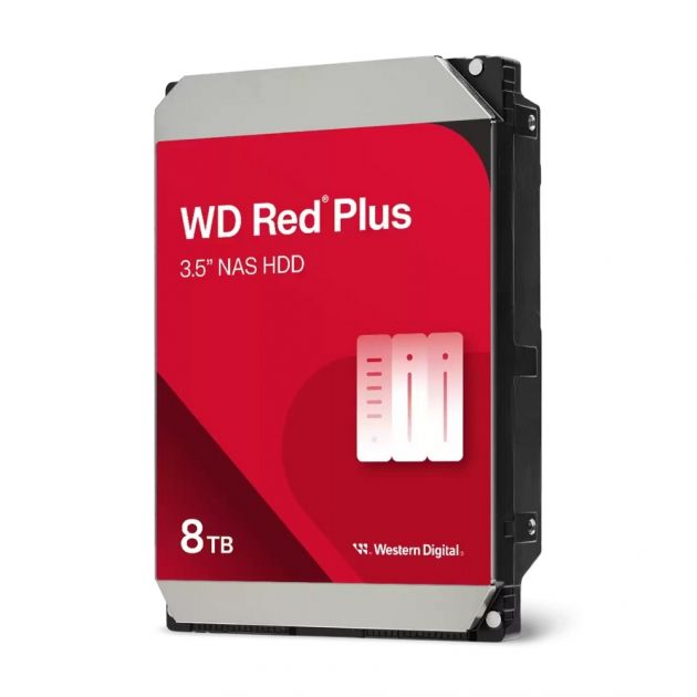 HDD Red Plus NAS 8 TB 5640 Rpm 256 MB Sata III 3.5" WD80EFPX Western Digital