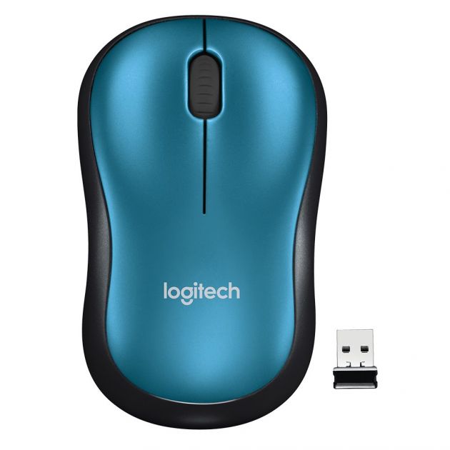 Mouse Logitech M185 Sem Fio Rc Nano Azul