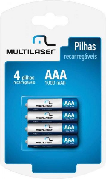 Pilha Recarreg Vel Aaa Mah Cb Com Pilhas Multilaser Na Tudo