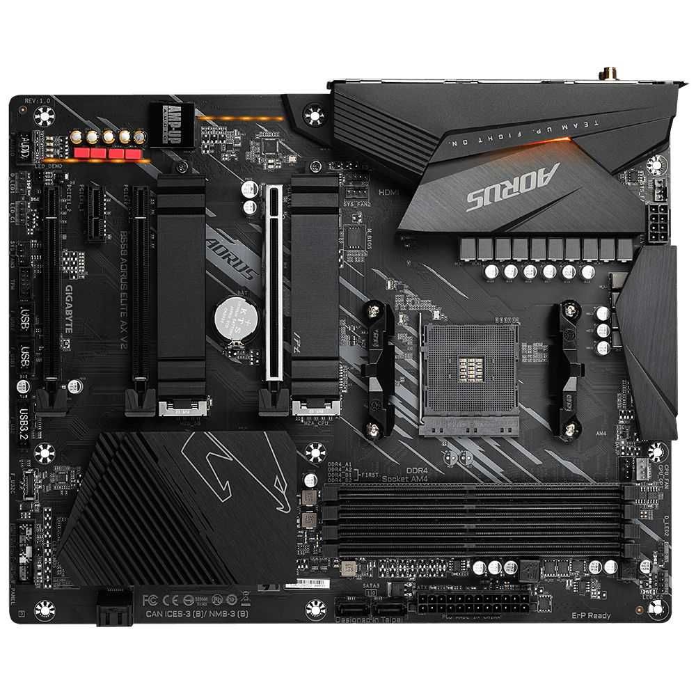 Placa Mãe B AORUS ELITE AX V AMD AM Ryzen Series DDR ATX GIGABYTE na Tudo à Beça