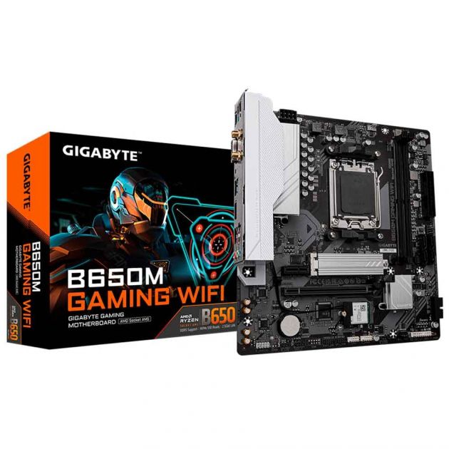 Placa Mãe B650M Gaming Wifi AMD AM5 DDR5 M-ATX Gigabyte