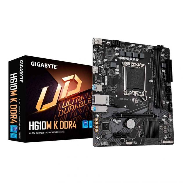 Placa Mãe H610M K Ultra Durable Intel LGA 1700 DDR4 M-ATX Gigabyte