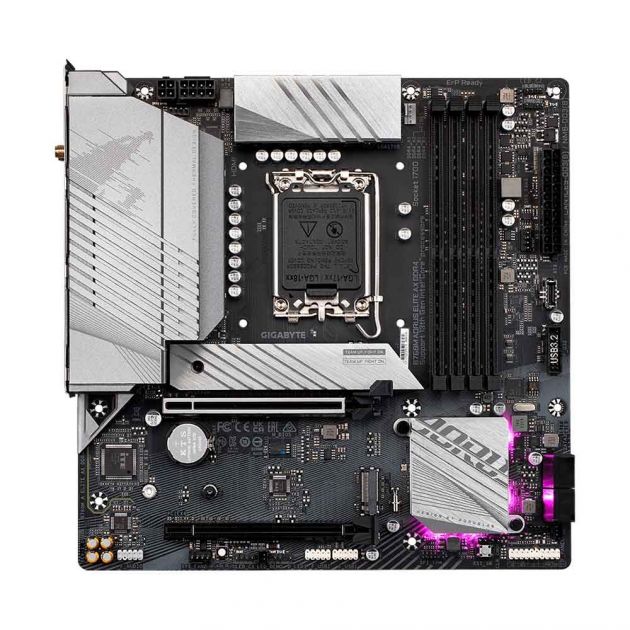 Placa Mae (Intel) Gigabyte B760M Aorus Elite Ax Ddr4 1.2 Lga1700 12° 13° E 14° Geracao