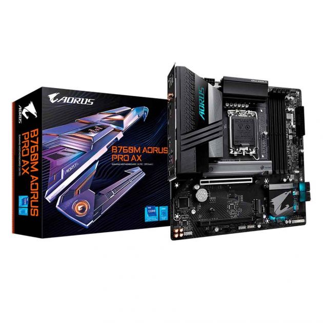 Placa Mae (Intel) Gigabyte B760M Aorus Pro Ax 1.0 Ddr5 Lga1700 12° 13° E 14° Geracao