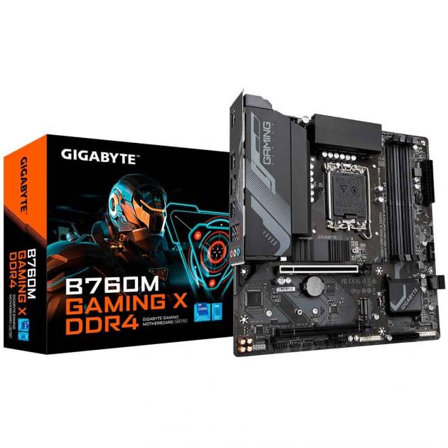 Placa Mae Intel Gigabyte B760M Gaming X Ddr4 Lga1700 12° E 13° Geracao