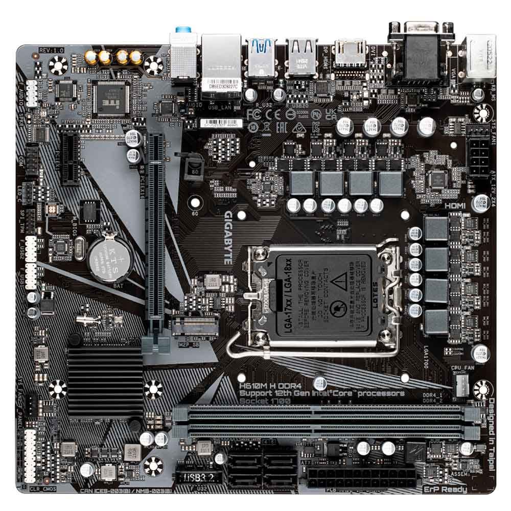 Placa Mãe H610m H Ddr4 Ultra Durable Intel Lga 1700 Ddr4 12º Geração M Atx Gigabyte Na Tudo à Beça 8732