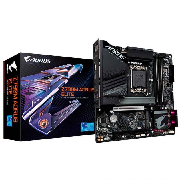 Placa Mae Intel Gigabyte Z790M Aorus Elite Ddr5 Lga1700 12° E 13° Geração