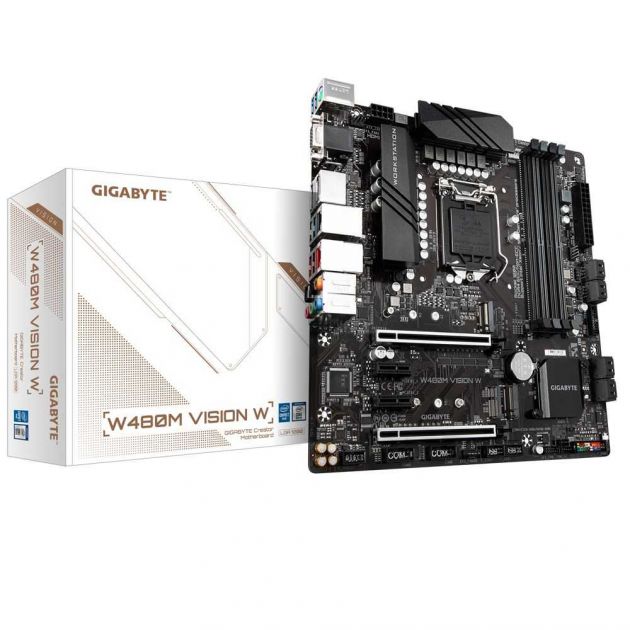 Placa Mãe W480M VISION W Intel LGA 1200 DDR4 Micro ATX GIGABYTE