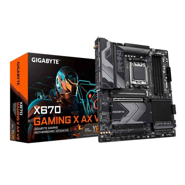 Placa Mãe X670 Gaming X AX V2 AMD AM5 DDR5 ATX Gigabyte