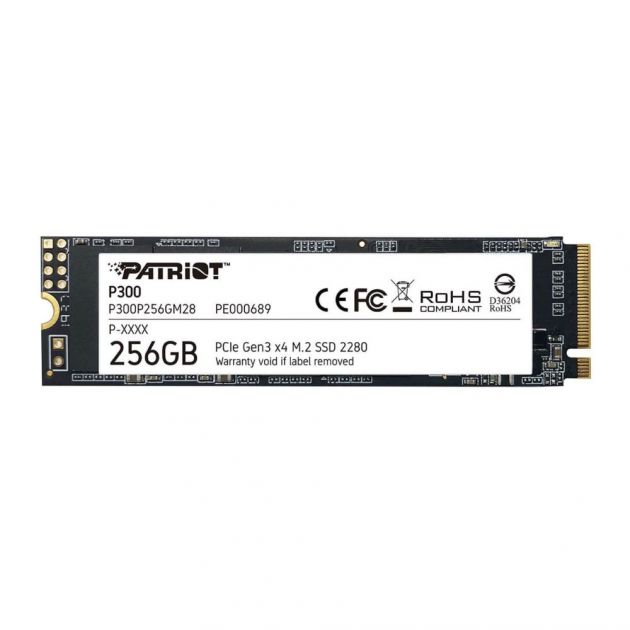 Ssd 256Gb M.2 2280 Pcie Gen3 X4 Nvme 1.3 P300 Patriot P300P256Gm28