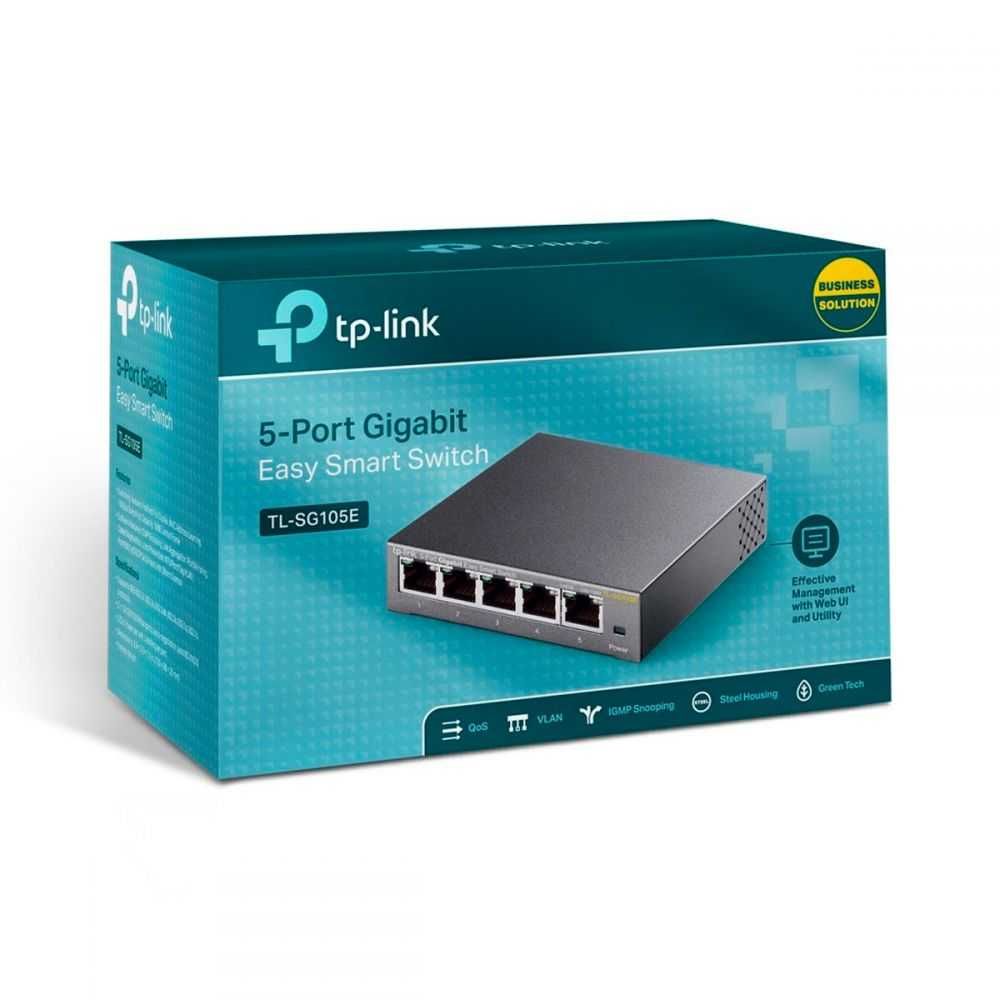 Switch Easy Smart TpLink De 5 Portas 10/100/1000 tlSG105E SMB TPLINK